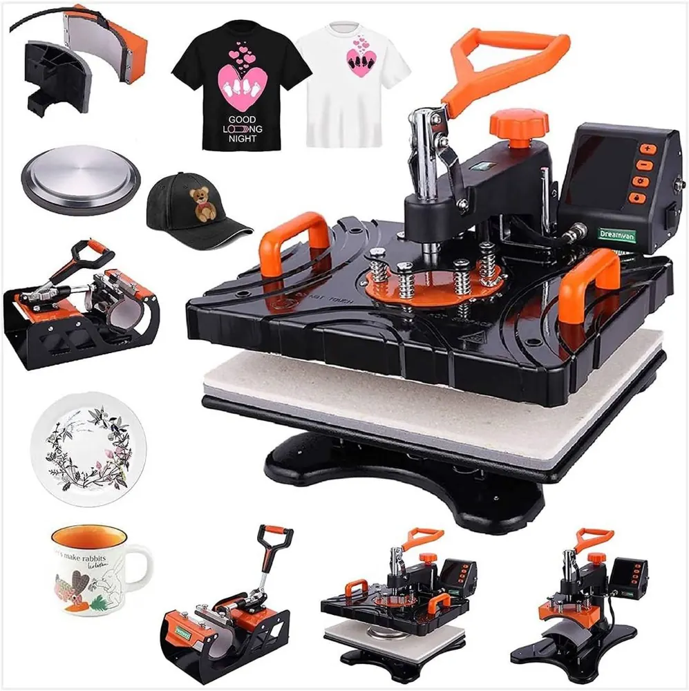 Presse multifonctions 5 en 1 pour tee-shirt, casquette, tasses etc