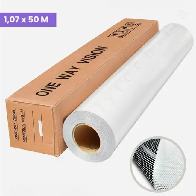 Adhésif Micro-perforé 1,07 x 50 M One Way Vision – Dos Noir