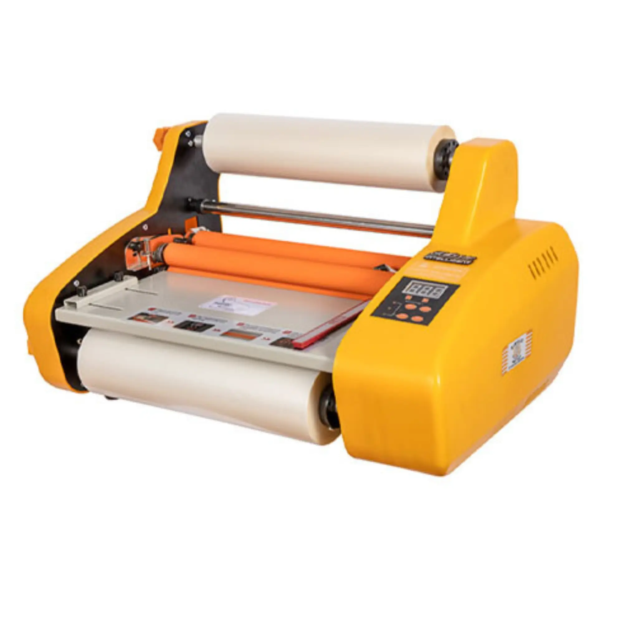 Plastifieuse et pelliculeuse à rouleaux format A3+ double face jaune