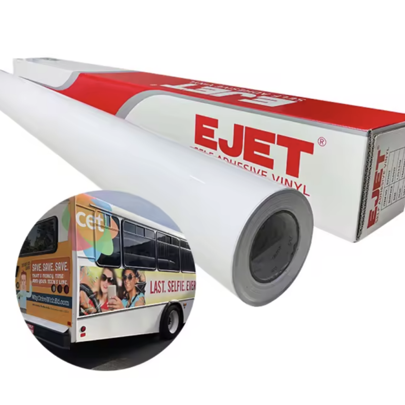 Rouleau de Vinyle Adhésif Imprimable EJET Brillant Mat 1,27mx50m